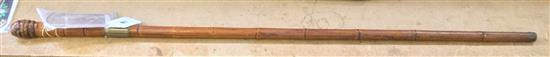 Victorian bamboo sword stick, 90cm